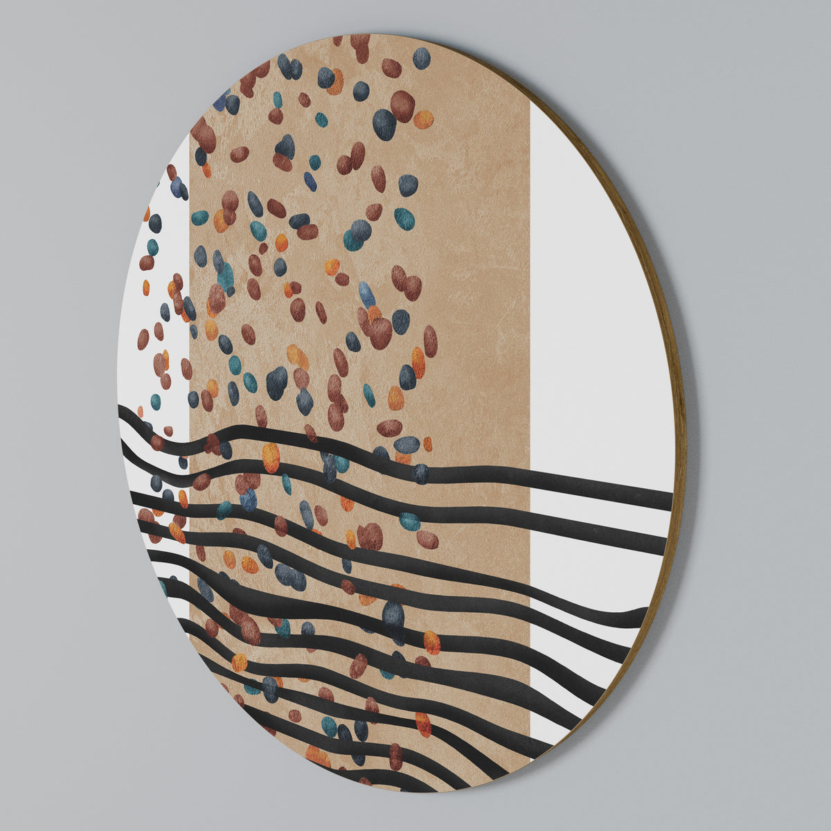 IMAGINARY RAIN Rundes Wandbild