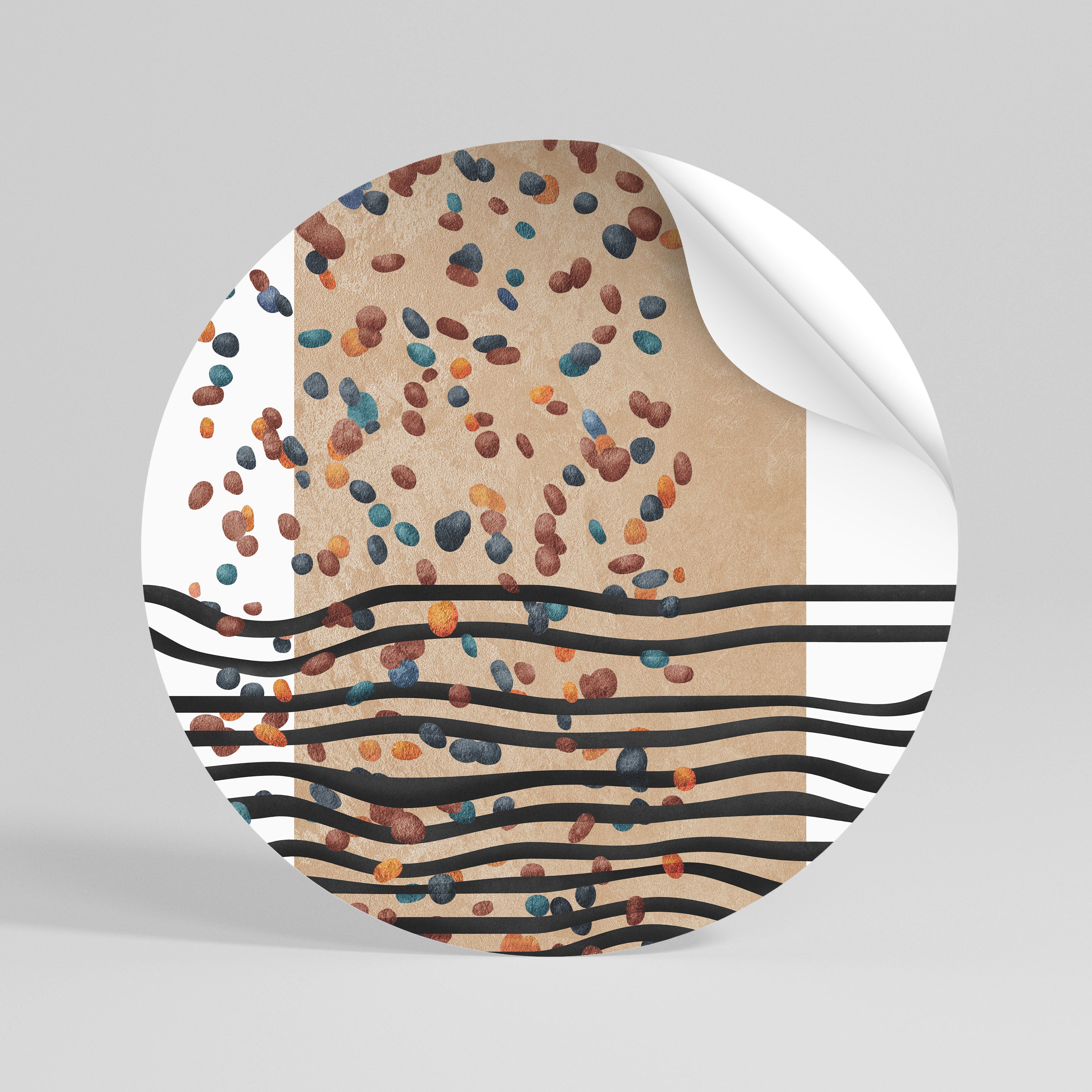 IMAGINARY RAIN Runder Wandsticker zum Abziehen und Aufkleben