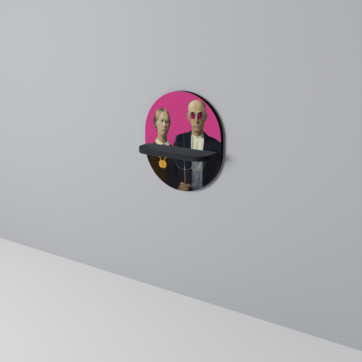 AMERICAN GOTHIC BLING Dekoratives Wandregal