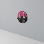 AMERICAN GOTHIC BLING Ovales Kunstregal in Schwarz