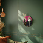 AMERICAN GOTHIC BLING Ovales Kunstregal in Schwarz