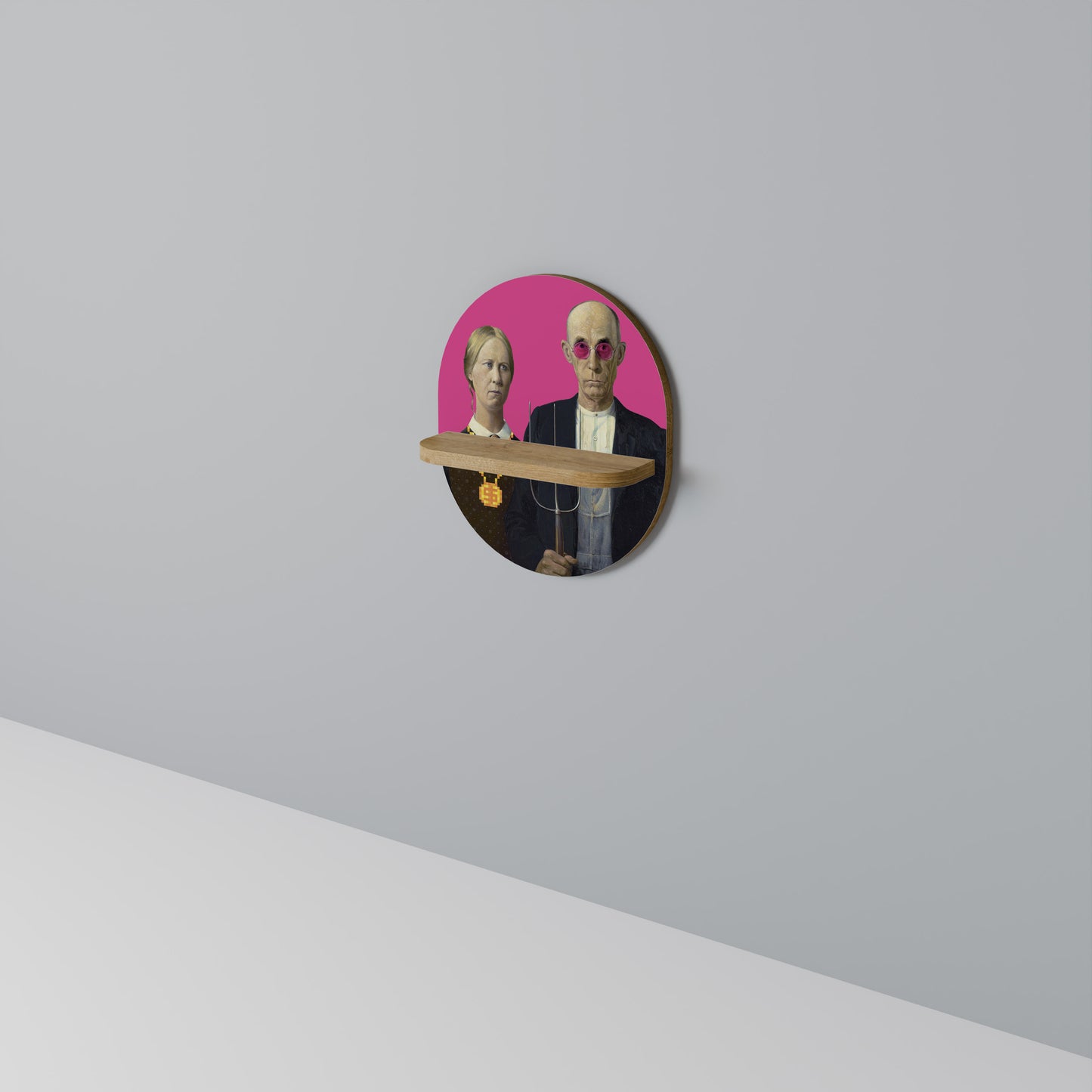 AMERICAN GOTHIC BLING Dekoratives Wandregal