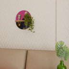 AMERICAN GOTHIC BLING Ovales Kunstregal in Eiche-Optik