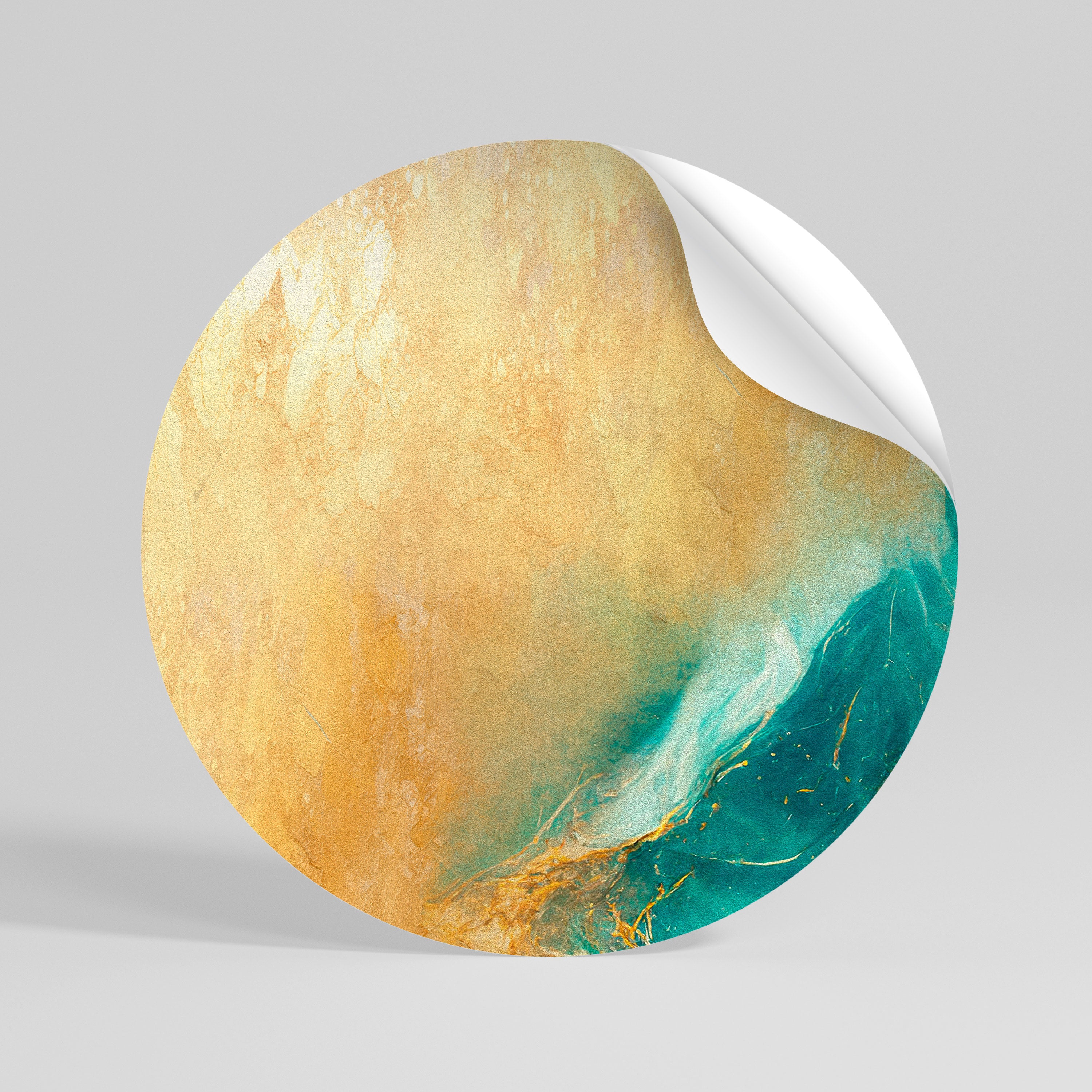 AZURE DREAMS Peel and Stick Round Sticker