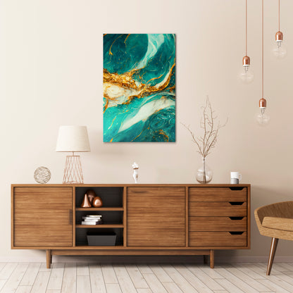 GILDED WHISPERS Vertical Canvas Print