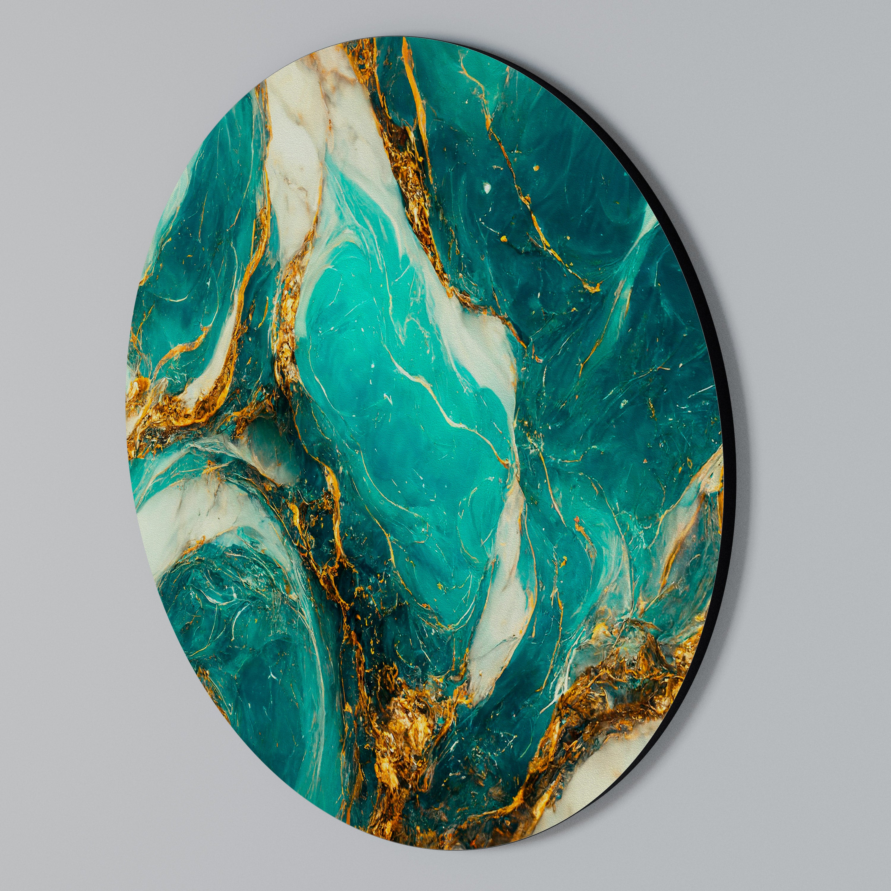 GILDED WHISPERS Round Wall Art