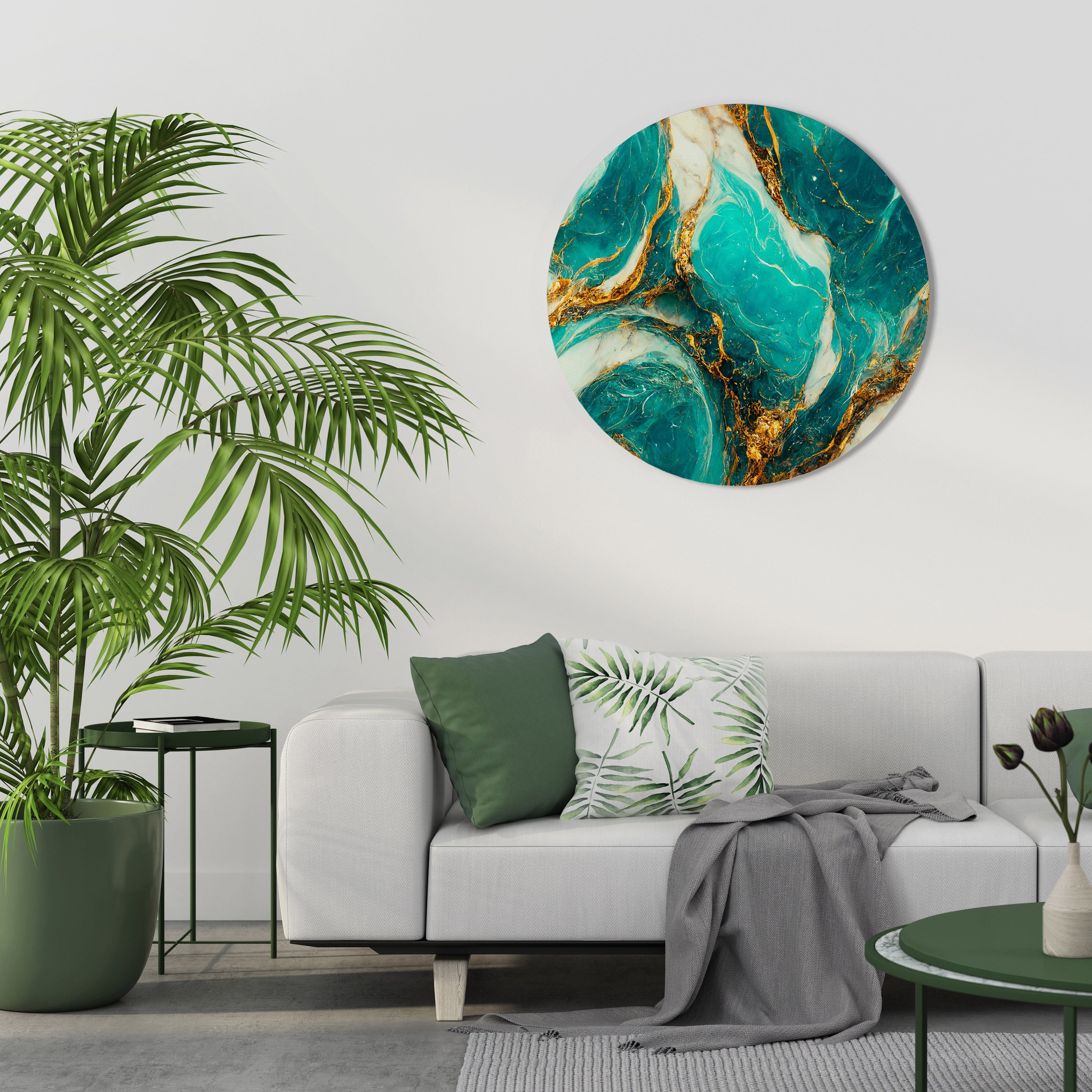 GILDED WHISPERS Runde Wanddekoration Ø 69 cm