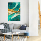 GILDED WHISPERS Selbstklebendes Poster - Hochformat