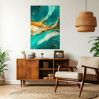 GILDED WHISPERS Selbstklebendes Poster - Hochformat