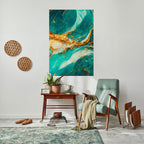 GILDED WHISPERS Selbstklebendes Poster - Hochformat