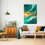 GILDED WHISPERS Selbstklebendes Poster - Hochformat