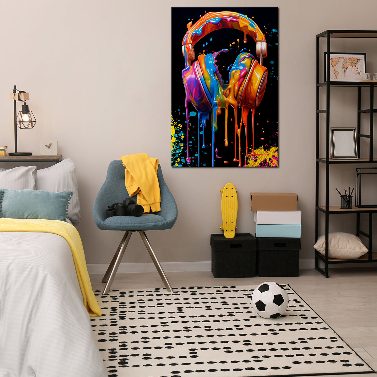 MUSIC IS MY EXTASY Vertical Canvas Print