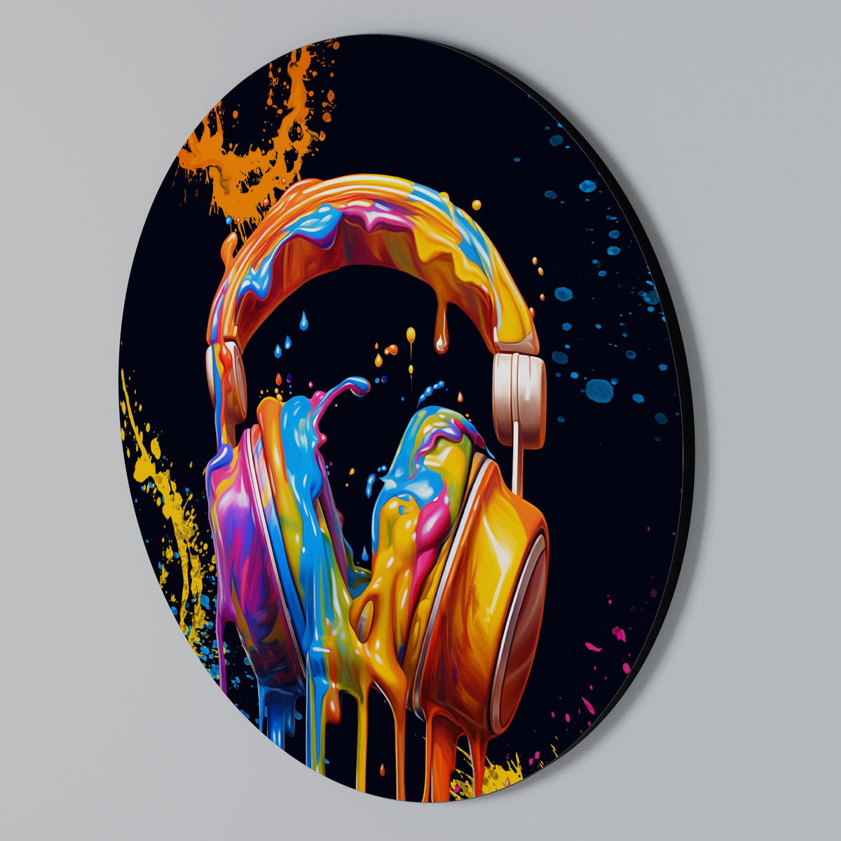 MUSIC IS MY EXTASY Rundes Wandbild