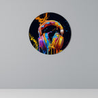 MUSIC IS MY EXTASY Runde Wanddekoration Ø 69 cm