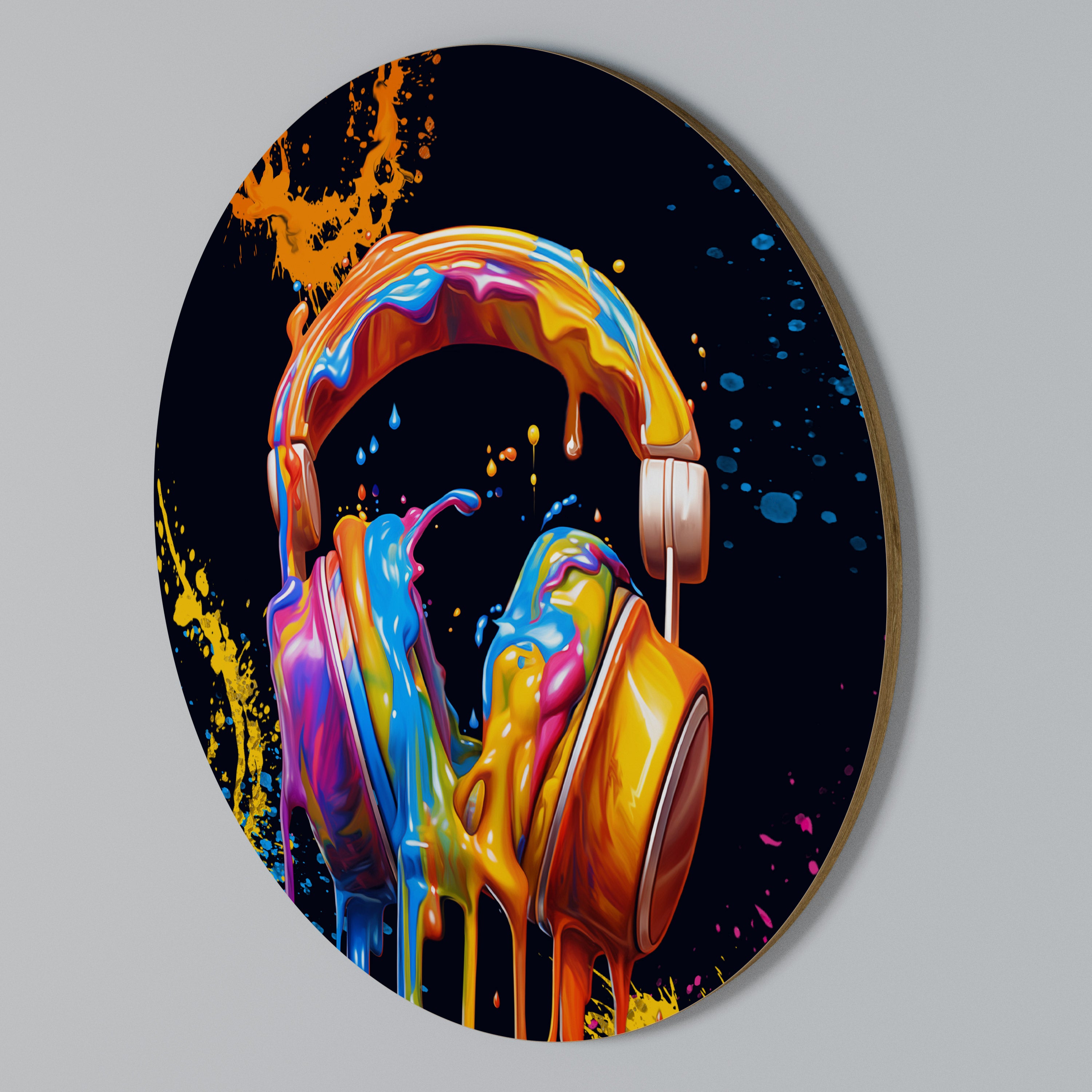 MUSIC IS MY EXTASY Round Wall Art