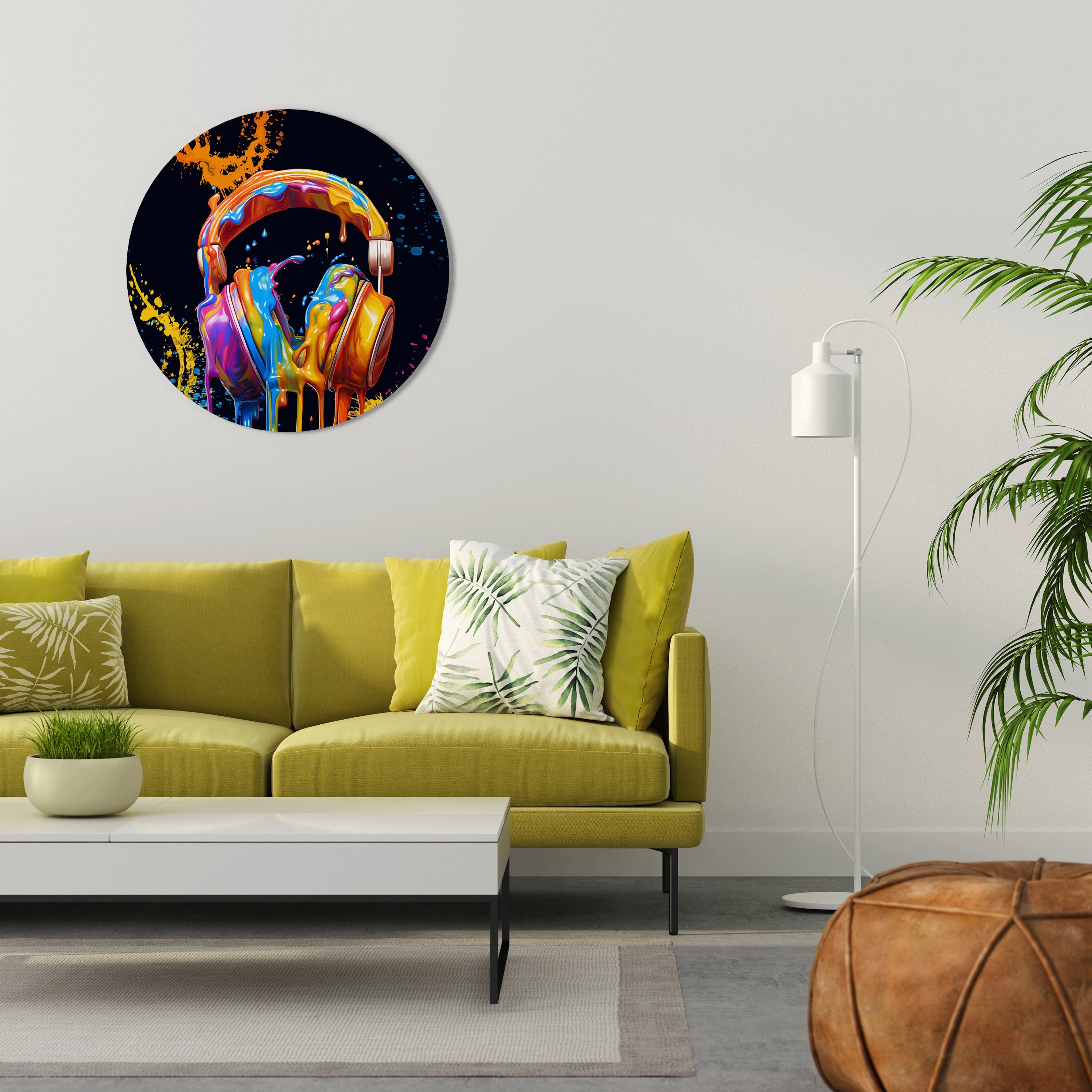 MUSIC IS MY EXTASY Runde Wanddekoration Ø 69 cm