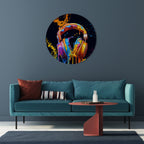 MUSIC IS MY EXTASY Runde Wanddekoration Ø 69 cm