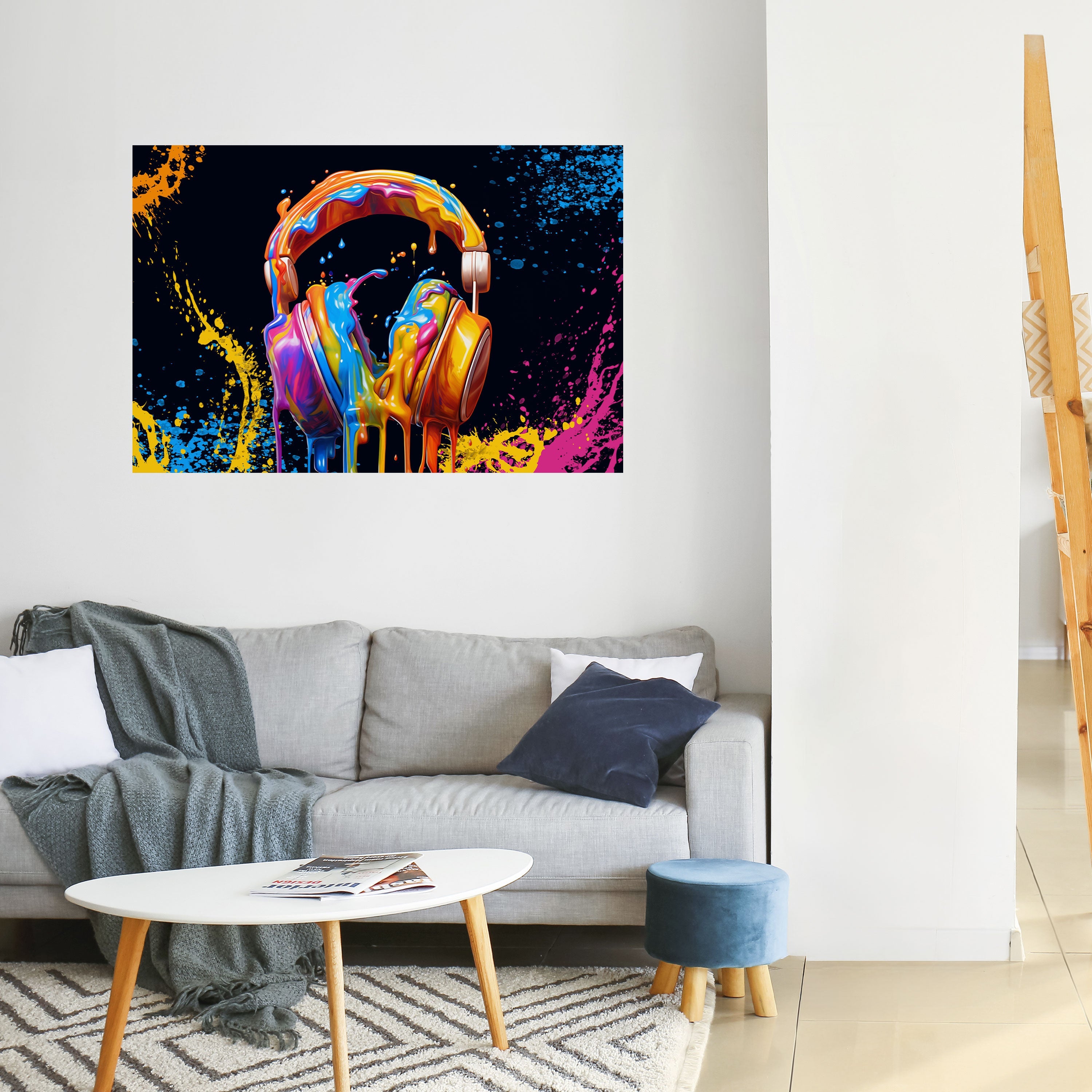 MUSIC IS MY EXTASY Peel and Stick Horizontal Poster