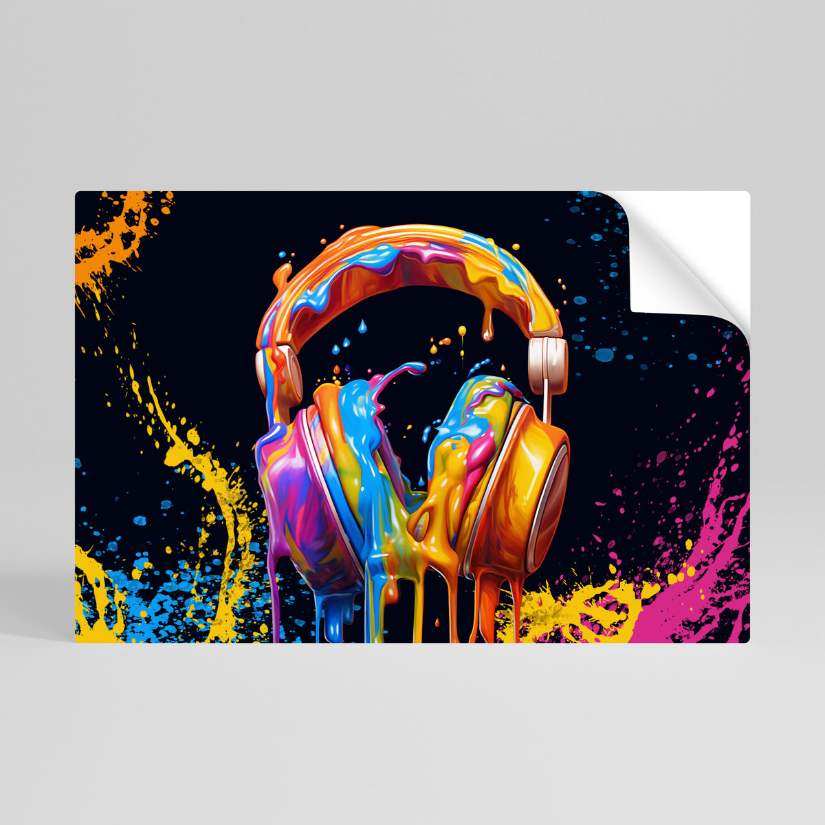 MUSIC IS MY EXTASY Selbstklebendes Horizontal-Poster