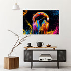 MUSIC IS MY EXTASY Selbstklebendes Horizontal-Poster