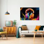 MUSIC IS MY EXTASY Selbstklebendes Horizontal-Poster