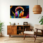 MUSIC IS MY EXTASY Selbstklebendes Horizontal-Poster