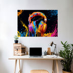 MUSIC IS MY EXTASY Selbstklebendes Horizontal-Poster