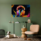 MUSIC IS MY EXTASY Selbstklebendes Horizontal-Poster