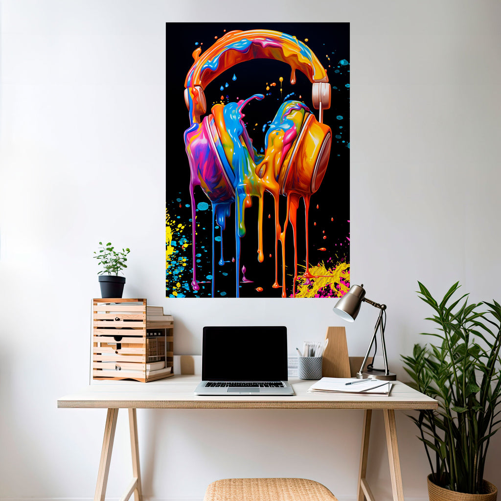 MUSIC IS MY EXTASY Vertikales Poster zum Abziehen und Aufkleben