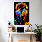 MUSIC IS MY EXTASY Selbstklebendes Poster - Hochformat