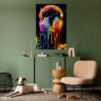 MUSIC IS MY EXTASY Selbstklebendes Poster - Hochformat