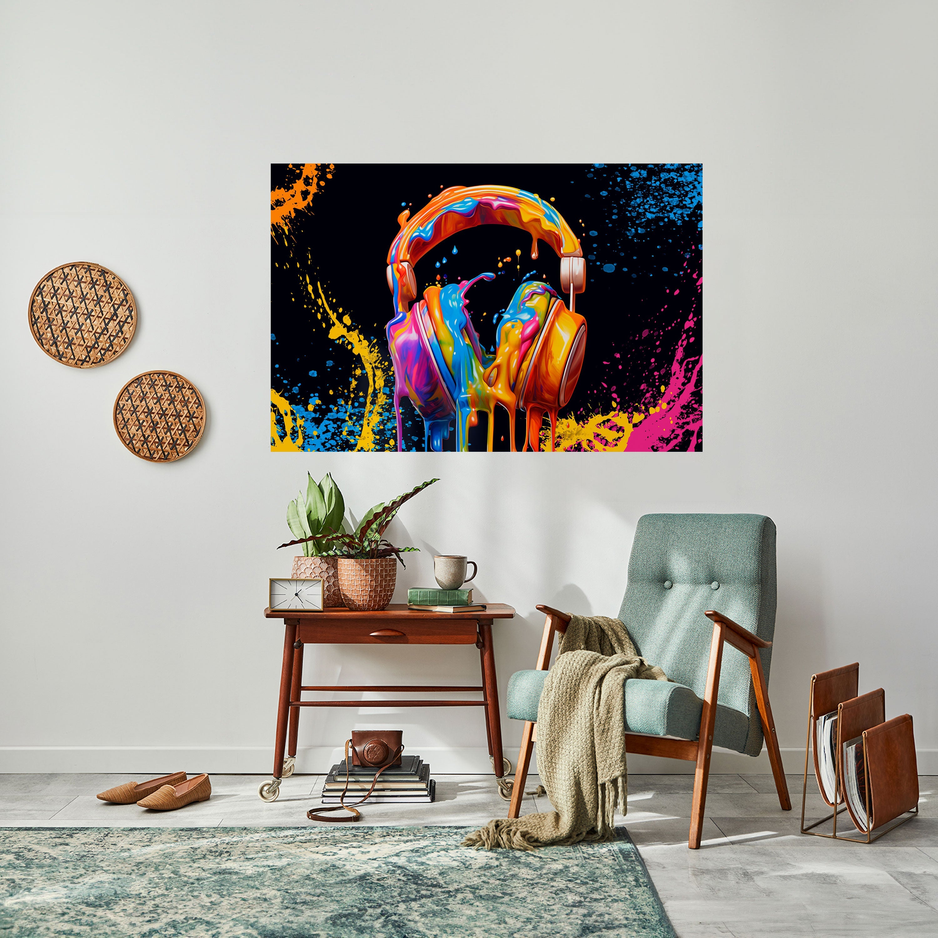 MUSIC IS MY EXTASY Peel and Stick Horizontal Poster