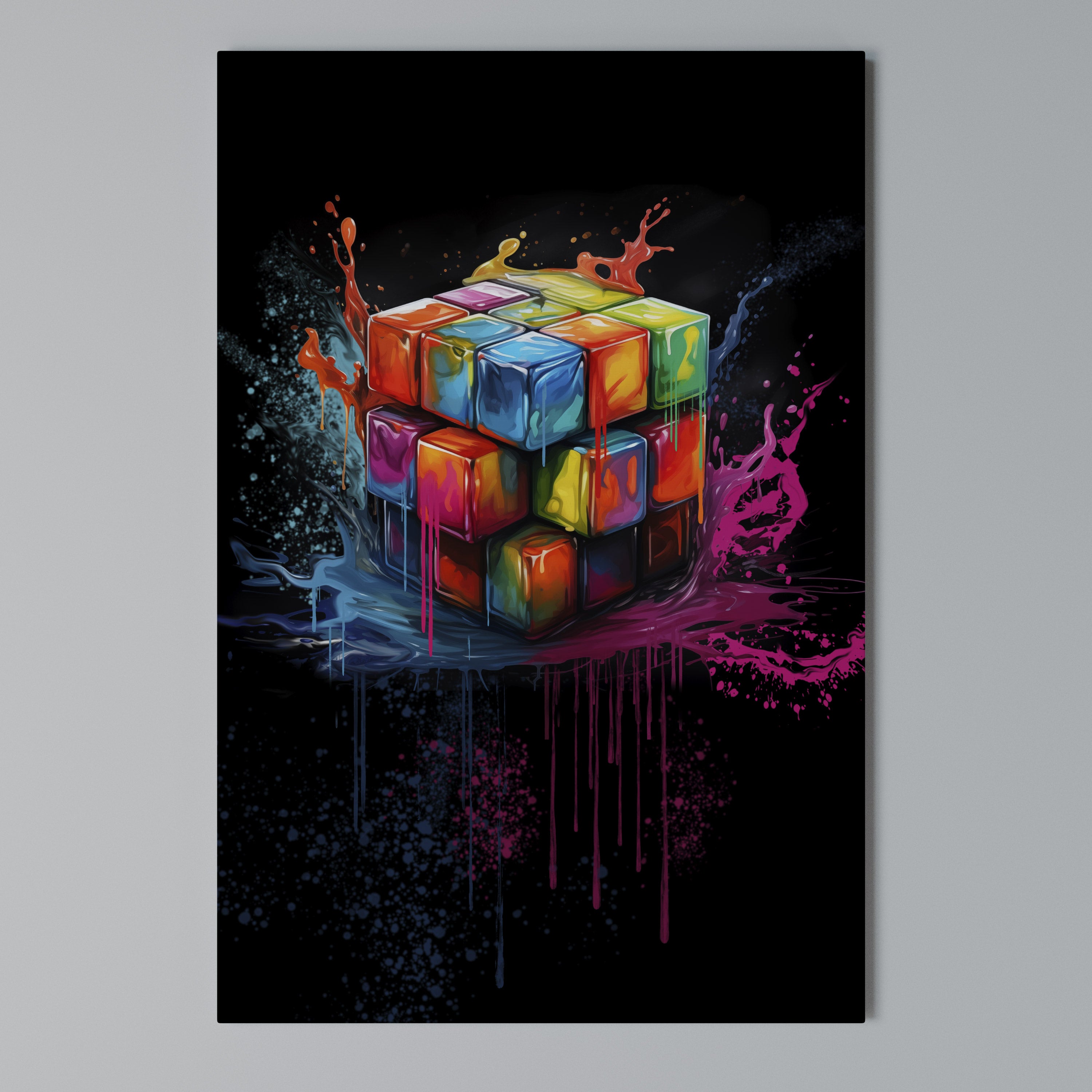 CUBE FUSION Vertical Canvas Print