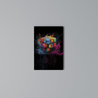 CUBE FUSION Vertical Canvas Print