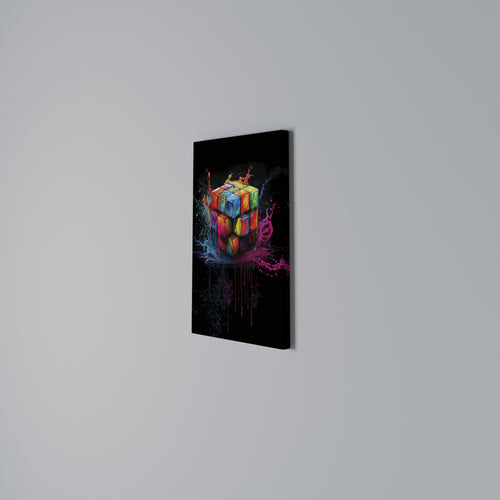 CUBE FUSION Vertical Canvas Print