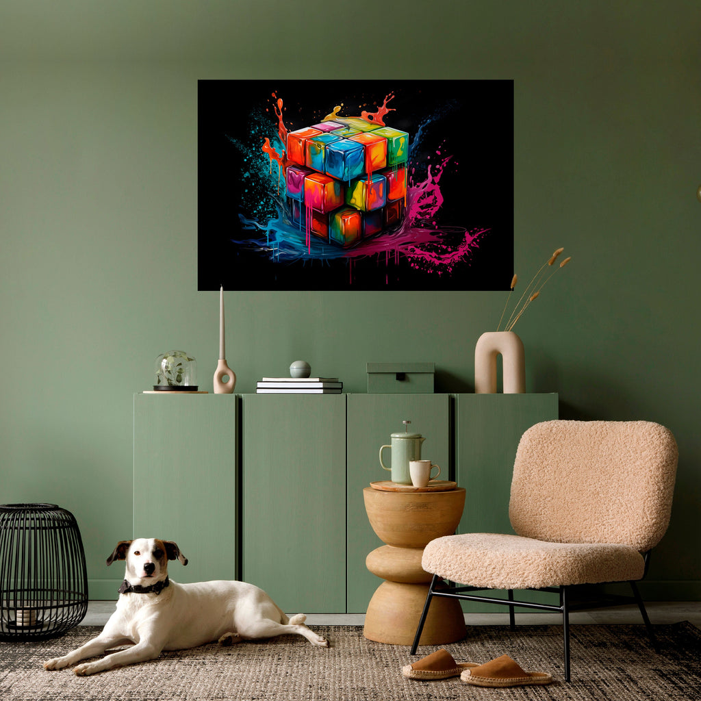 CUBE FUSION Peel and Stick Horizontal Poster