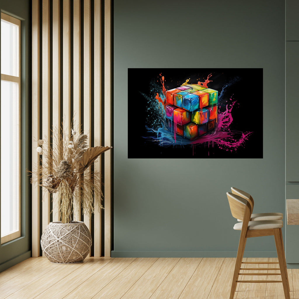 CUBE FUSION Peel and Stick Horizontal Poster