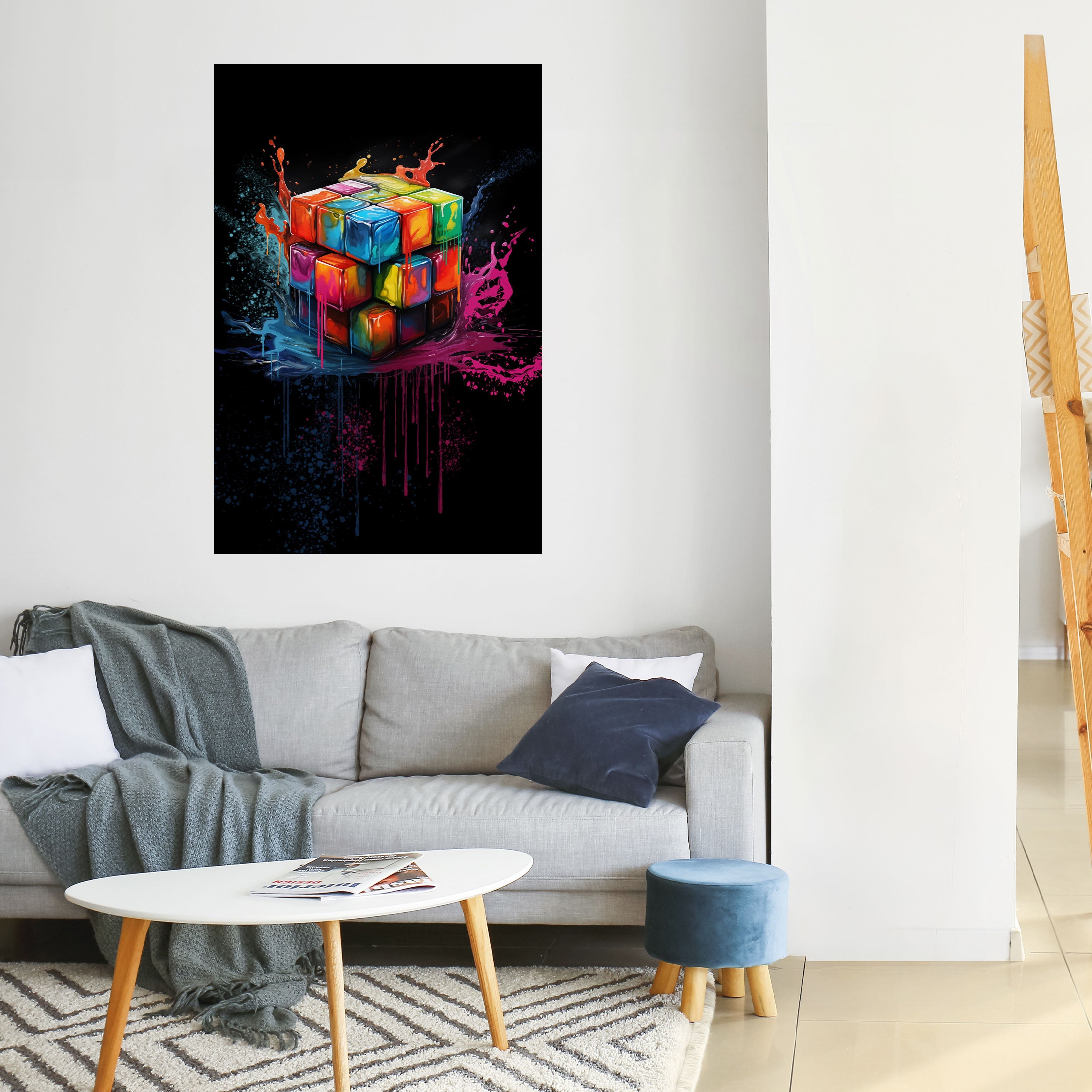 CUBE FUSION Vertikales Poster zum Abziehen und Aufkleben