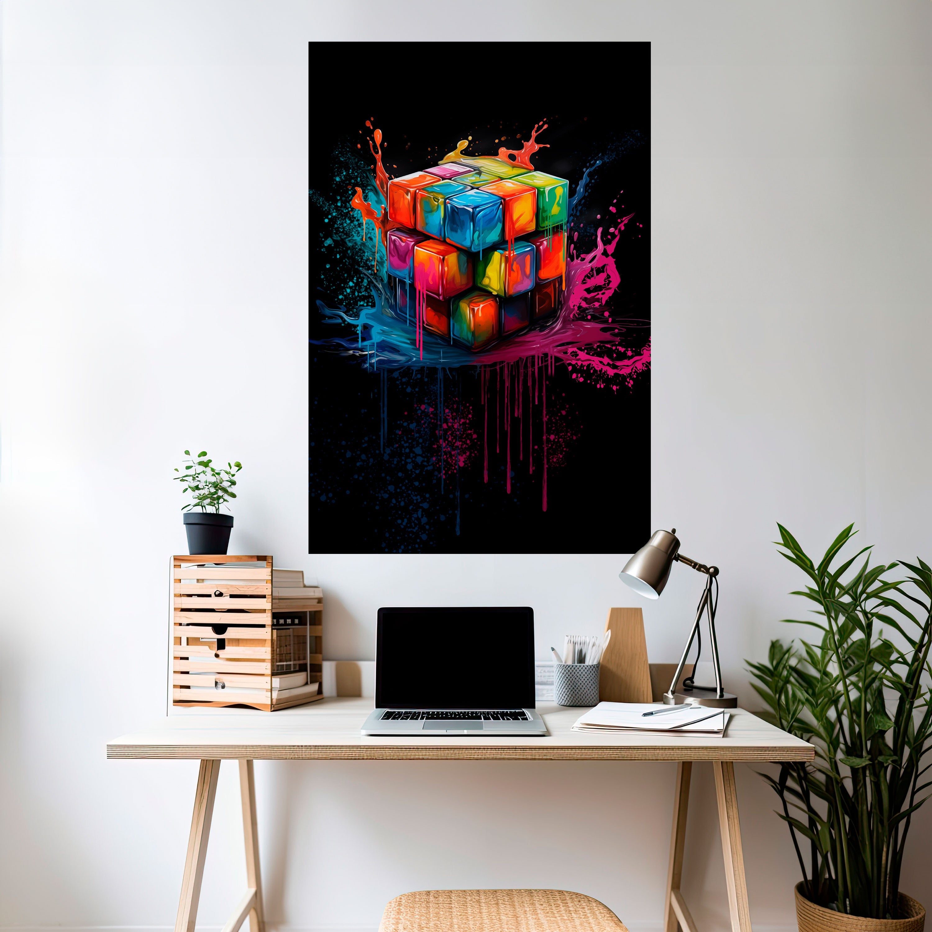 CUBE FUSION Vertikales Poster zum Abziehen und Aufkleben