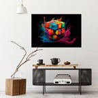 CUBE FUSION Selbstklebendes Horizontal-Poster