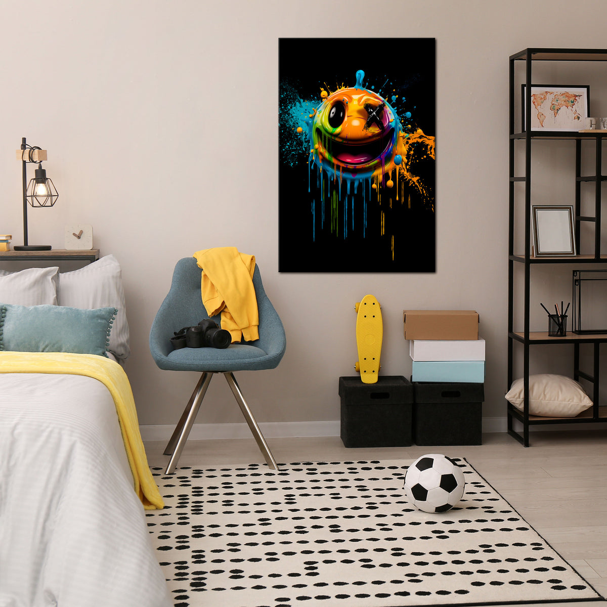 TRIPPY HAPPINESS Vertical Canvas Print