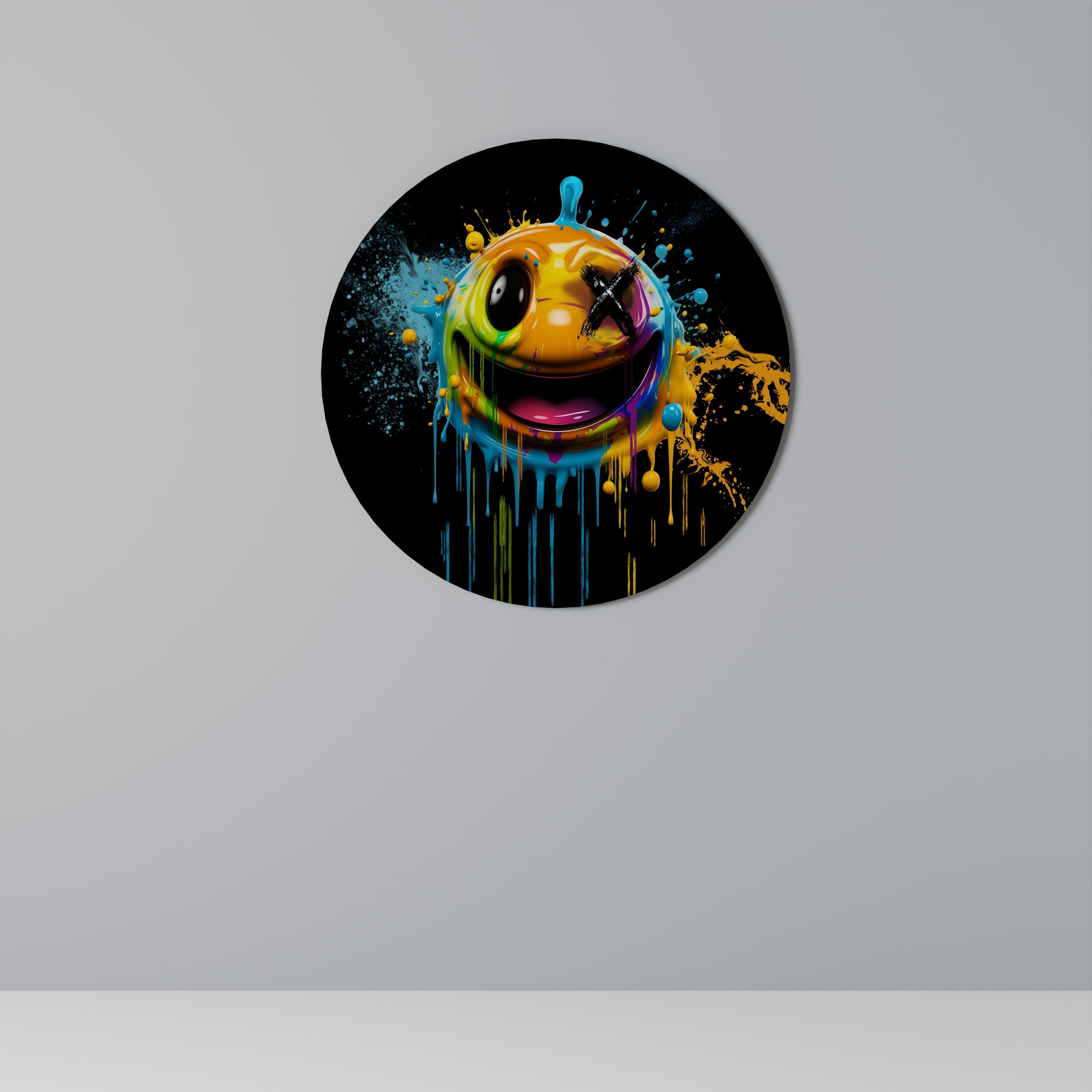 TRIPPY HAPPINESS Runde Wanddekoration Ø 69 cm