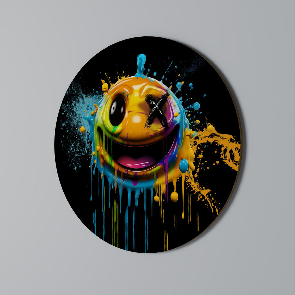 TRIPPY HAPPINESS Runde Wanddekoration Ø 69 cm