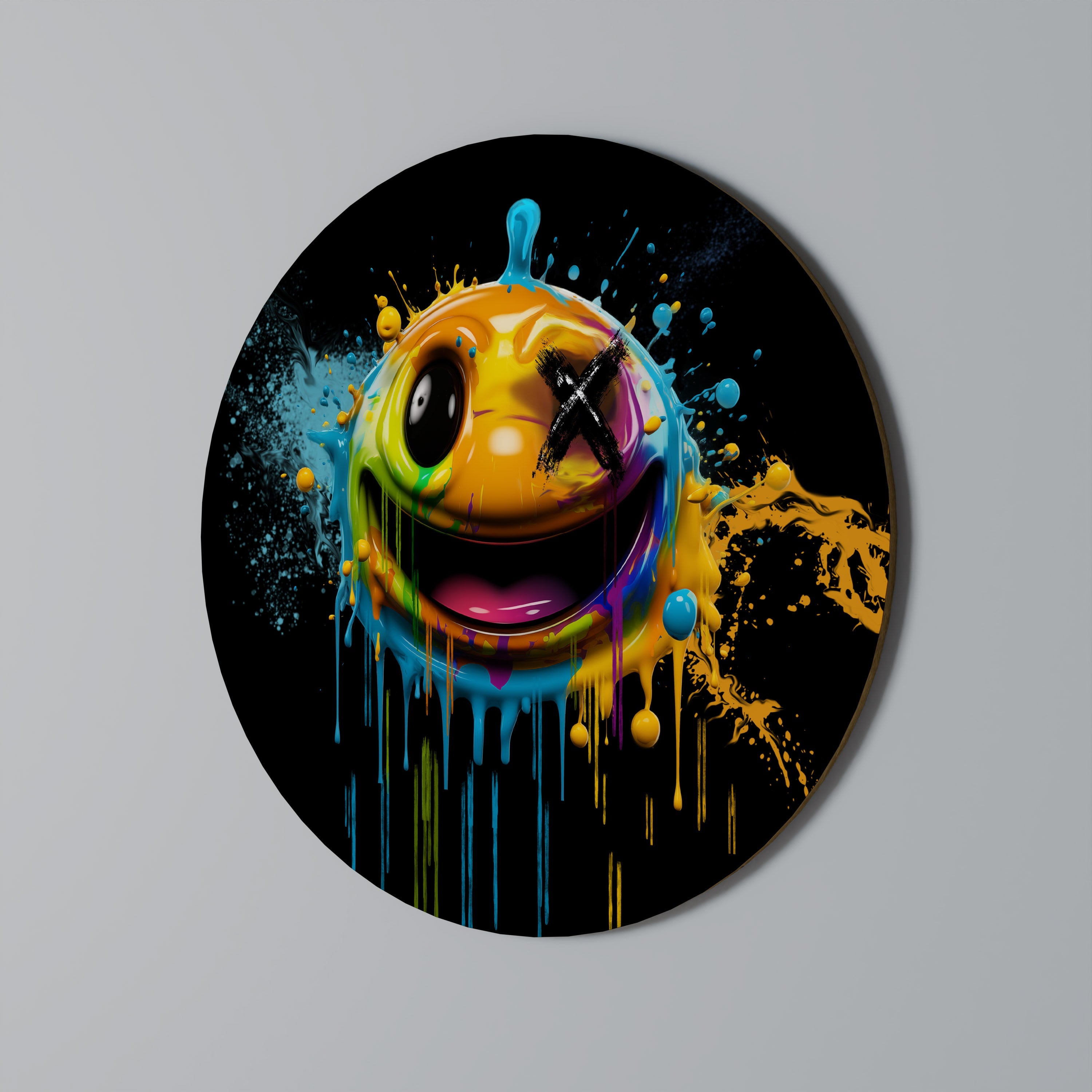 TRIPPY HAPPINESS Runde Wanddekoration Ø 69 cm