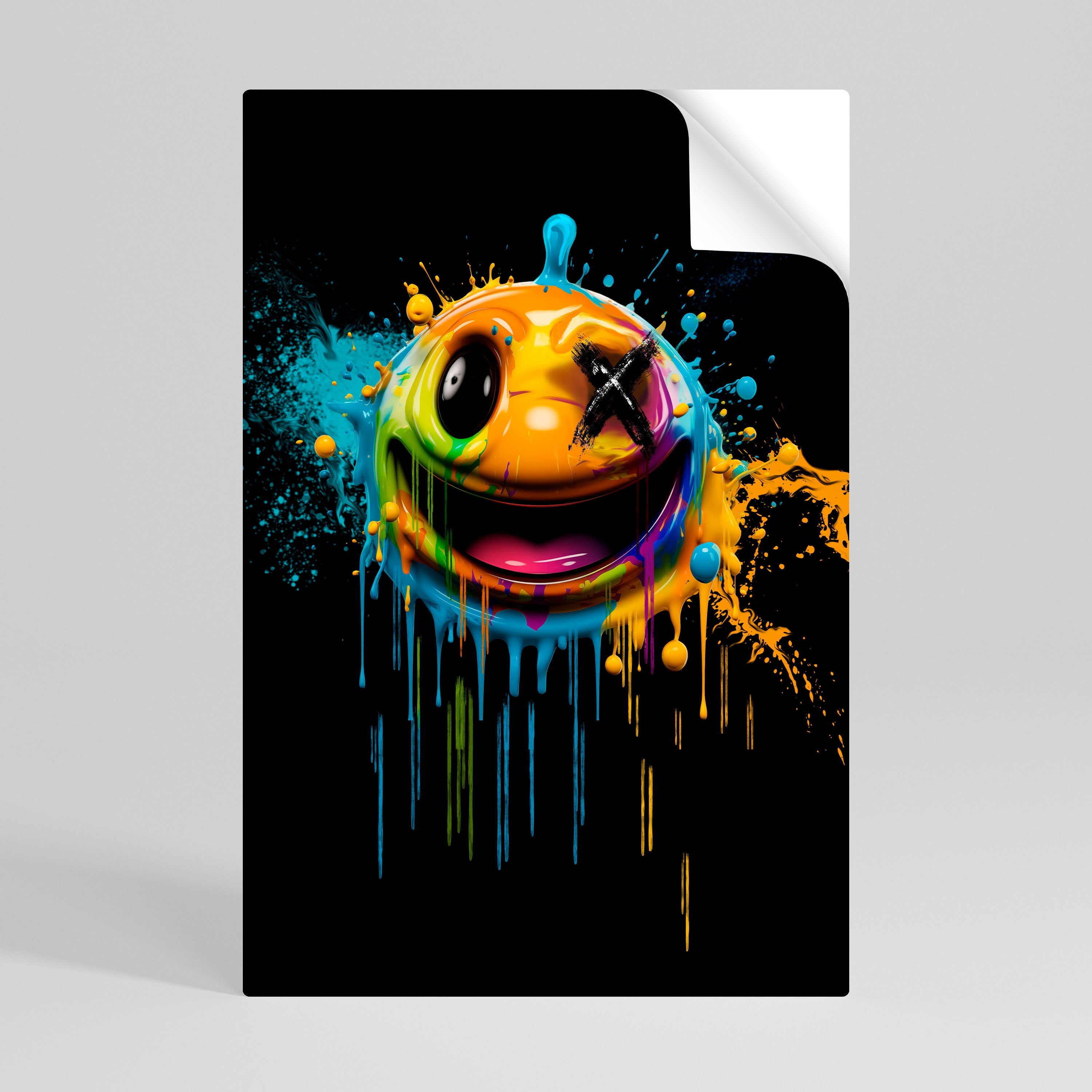 TRIPPY HAPPINESS Vertikales Poster zum Abziehen und Aufkleben