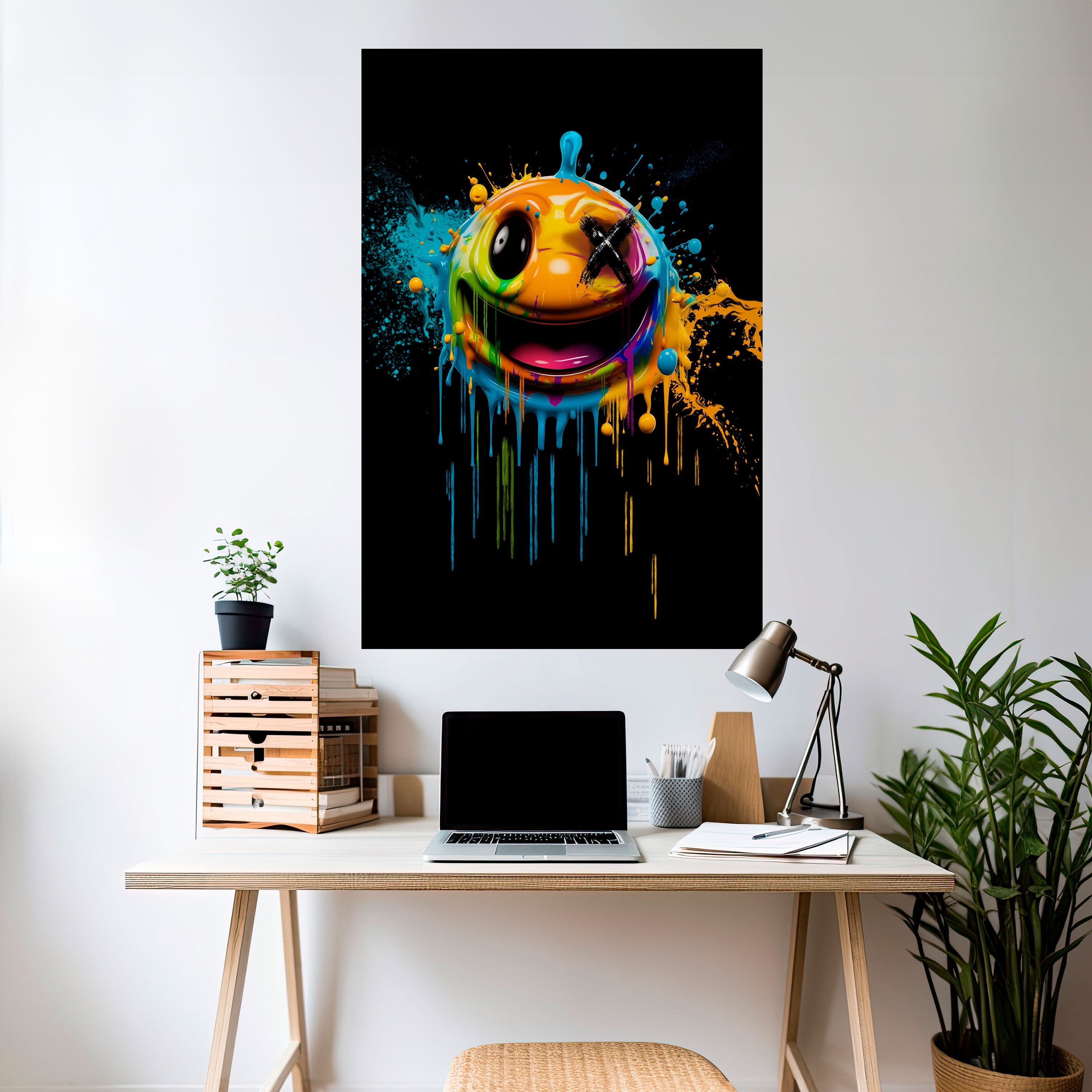 TRIPPY HAPPINESS Vertikales Poster zum Abziehen und Aufkleben