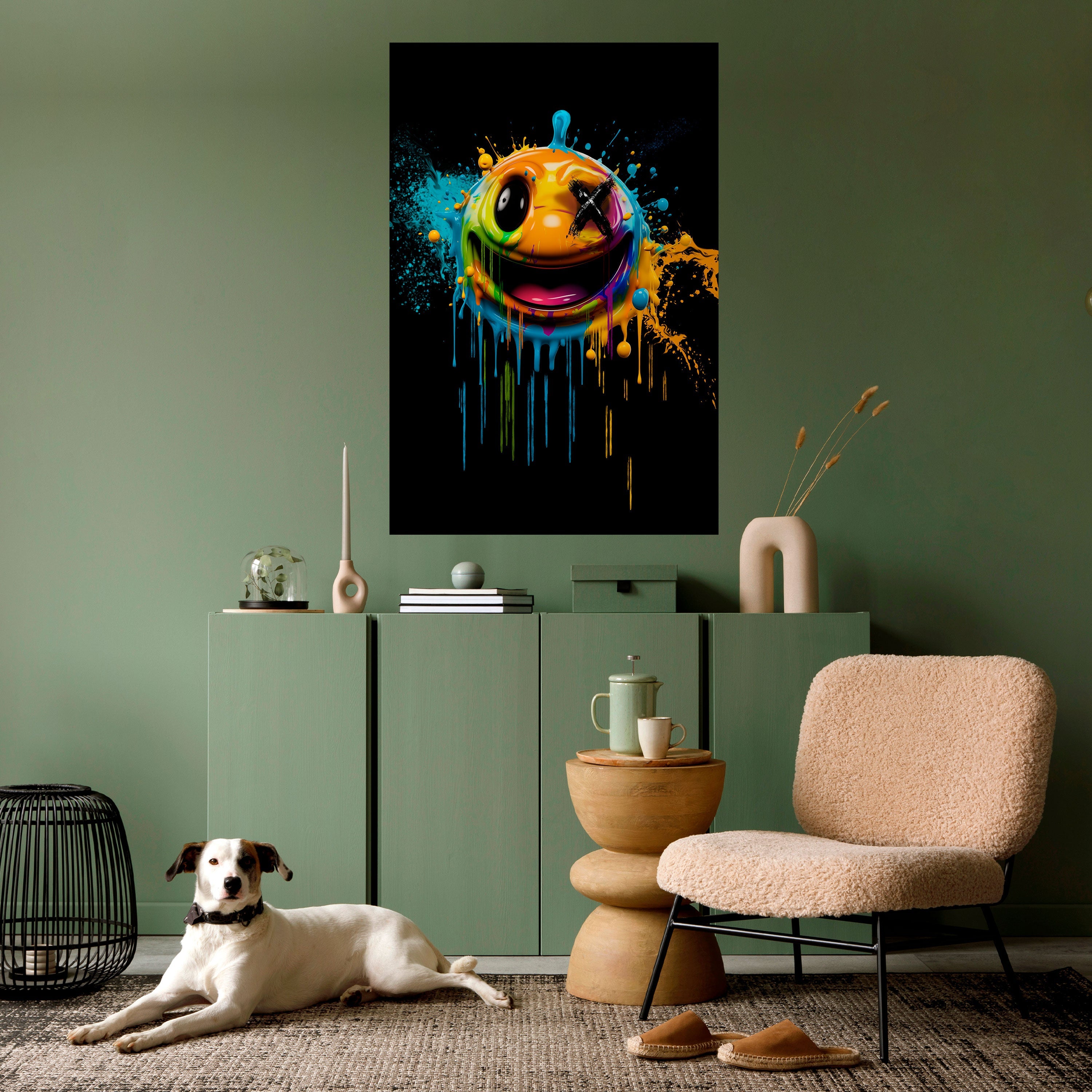 TRIPPY HAPPINESS Vertikales Poster zum Abziehen und Aufkleben
