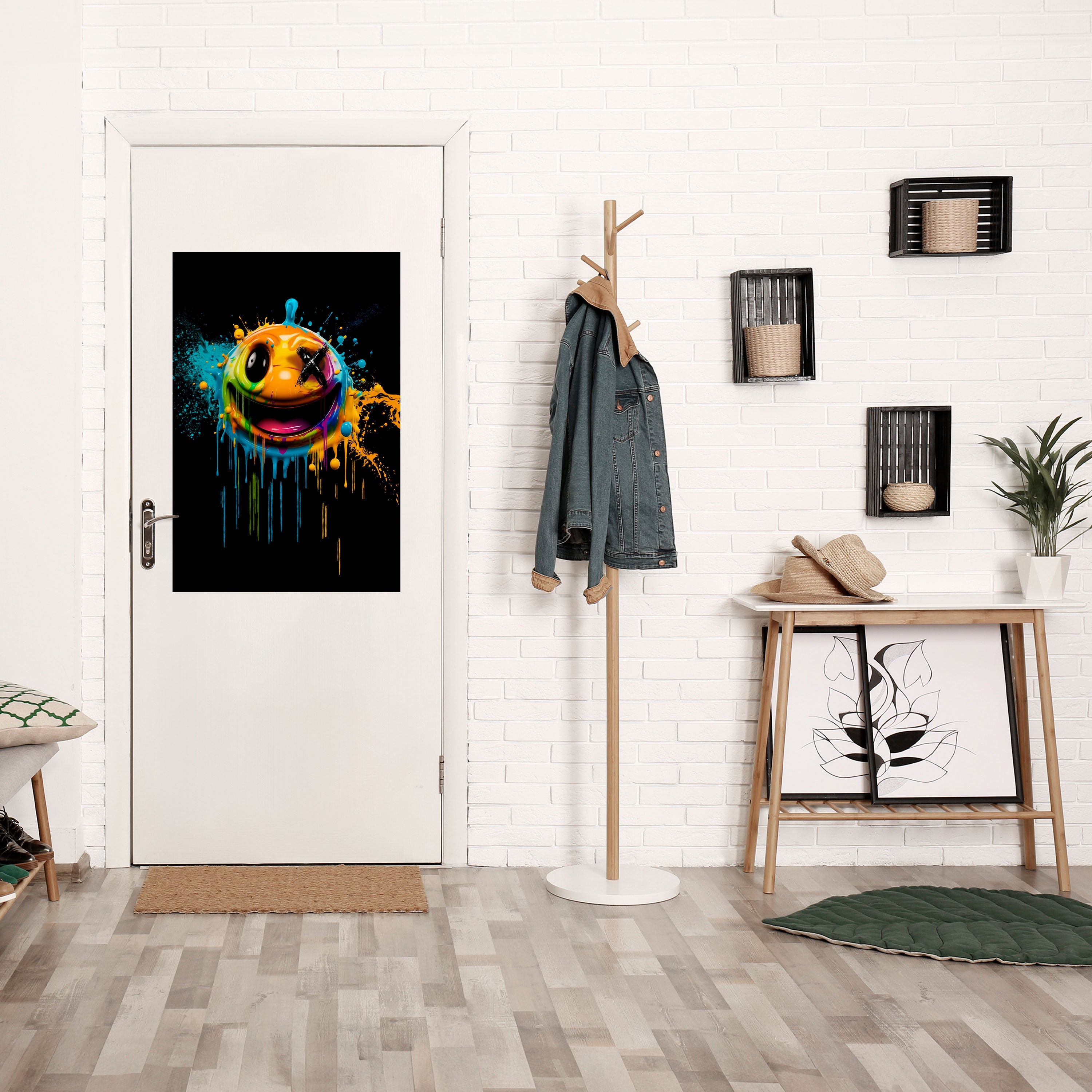 TRIPPY HAPPINESS Vertikales Poster zum Abziehen und Aufkleben