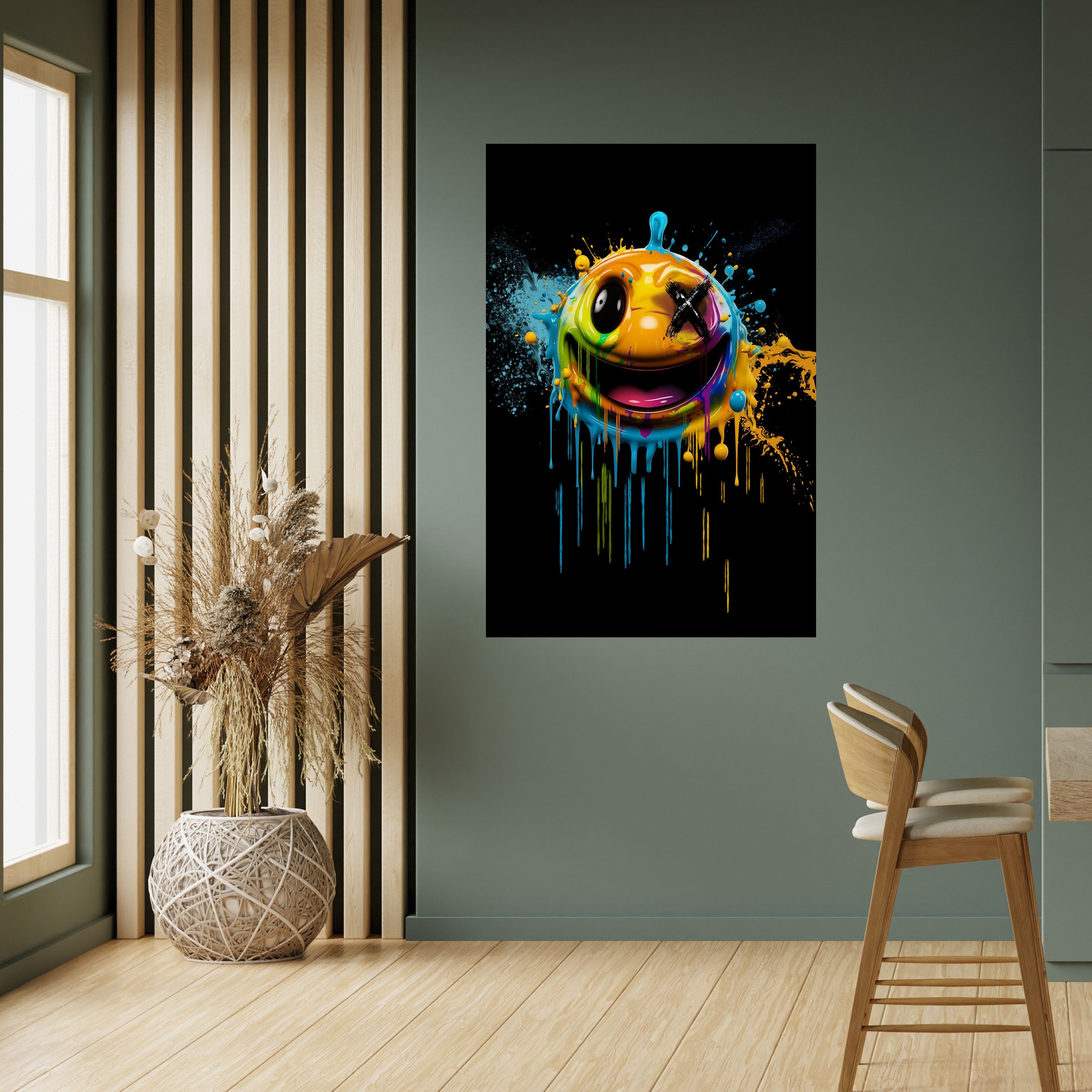 TRIPPY HAPPINESS Vertikales Poster zum Abziehen und Aufkleben