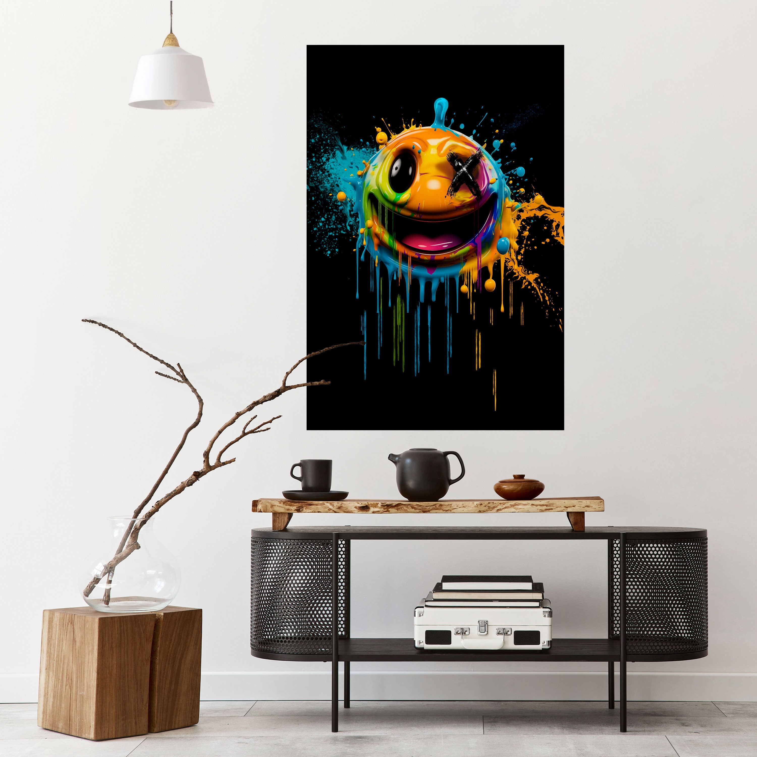 TRIPPY HAPPINESS Vertikales Poster zum Abziehen und Aufkleben